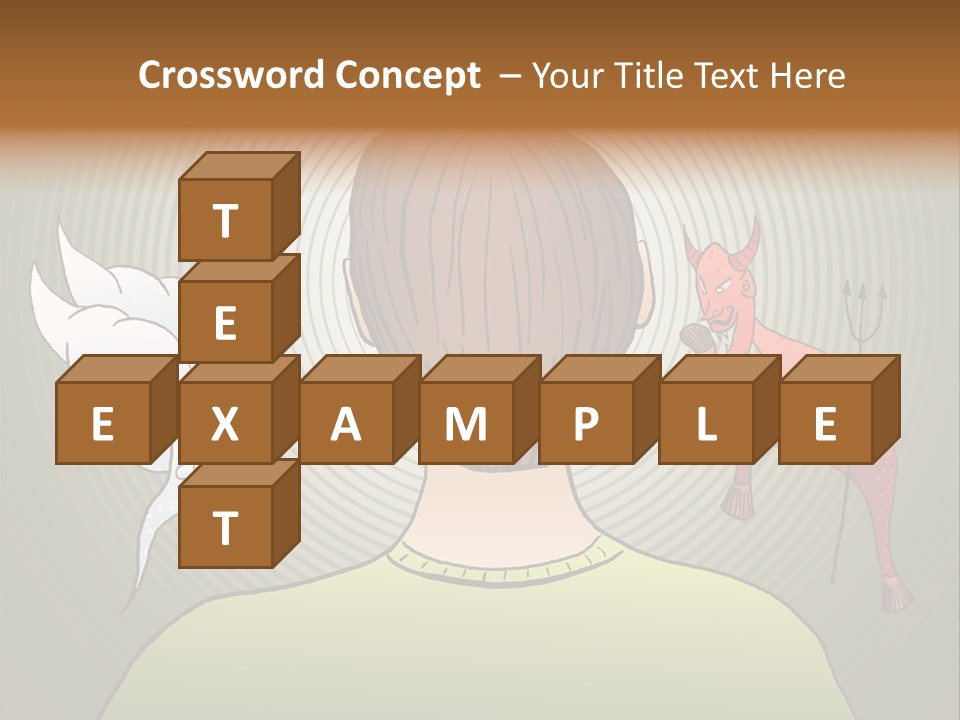 Hell Illustration Lie PowerPoint Template