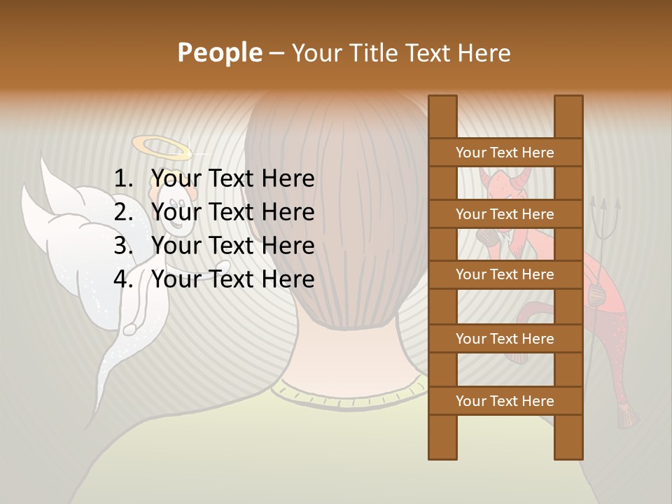 Hell Illustration Lie PowerPoint Template