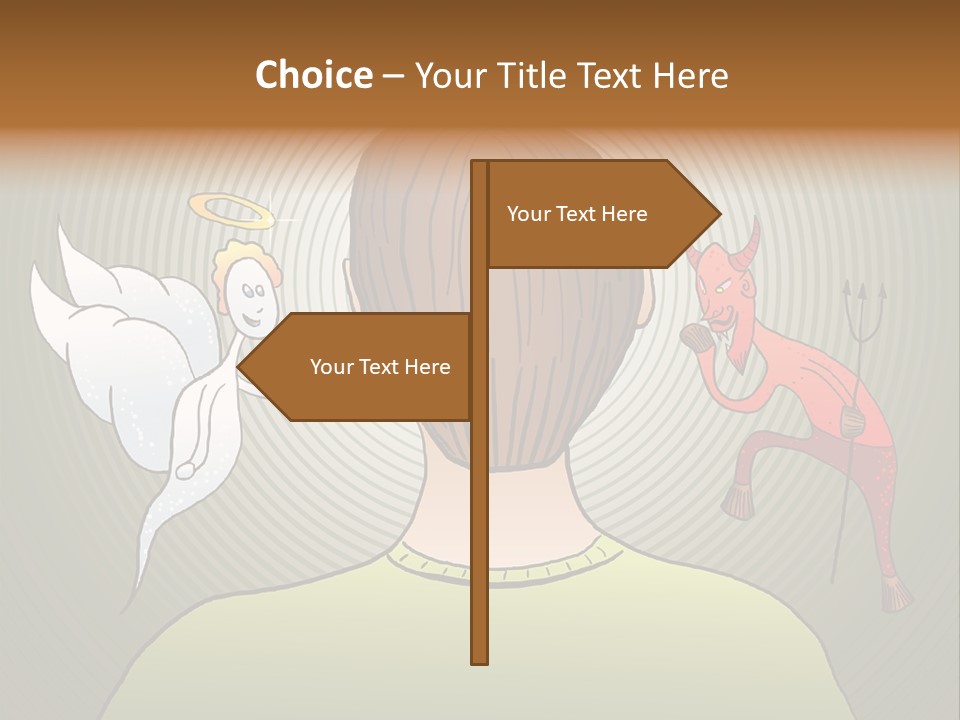 Hell Illustration Lie PowerPoint Template
