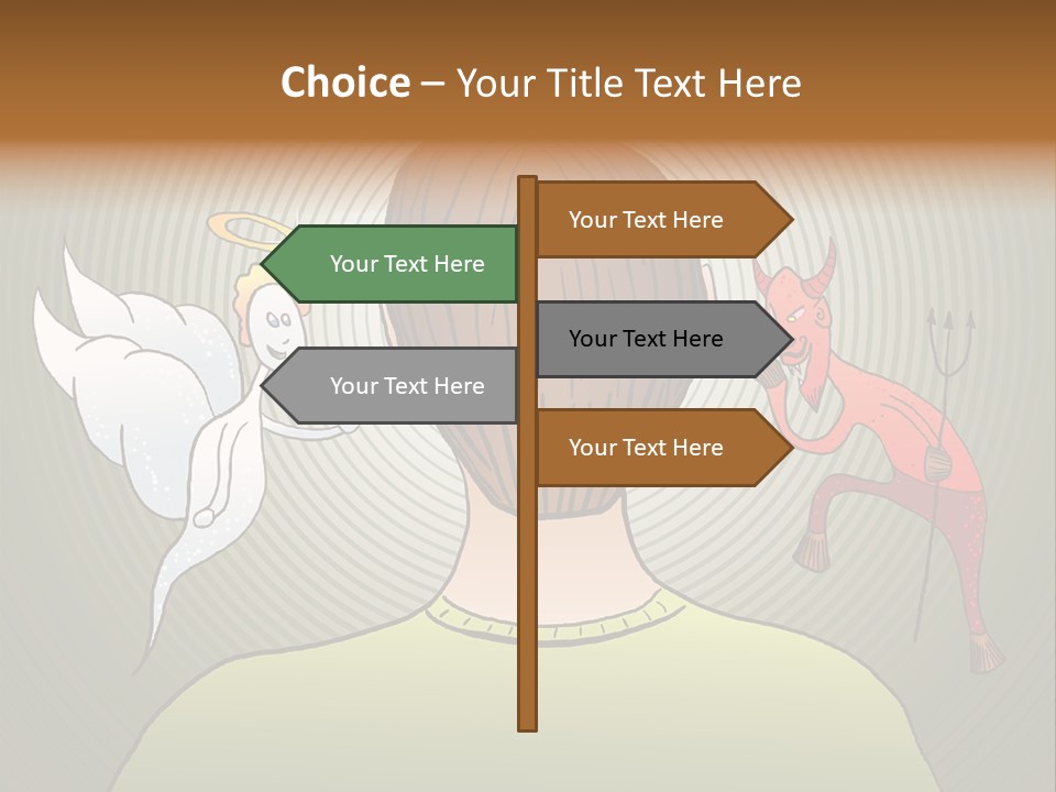 Hell Illustration Lie PowerPoint Template