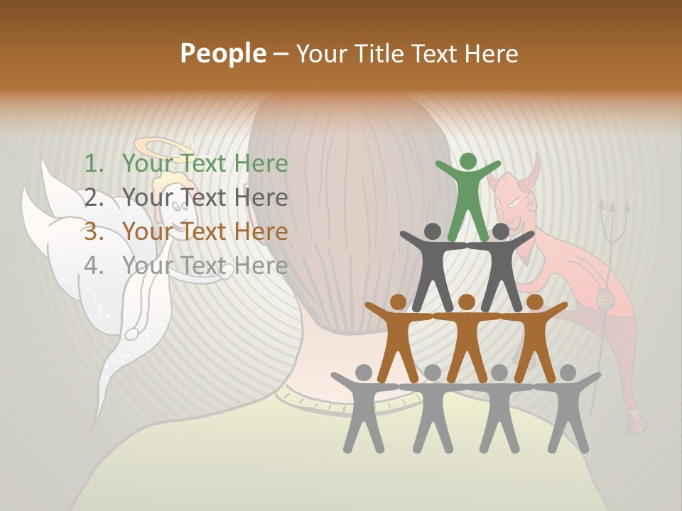 Hell Illustration Lie PowerPoint Template