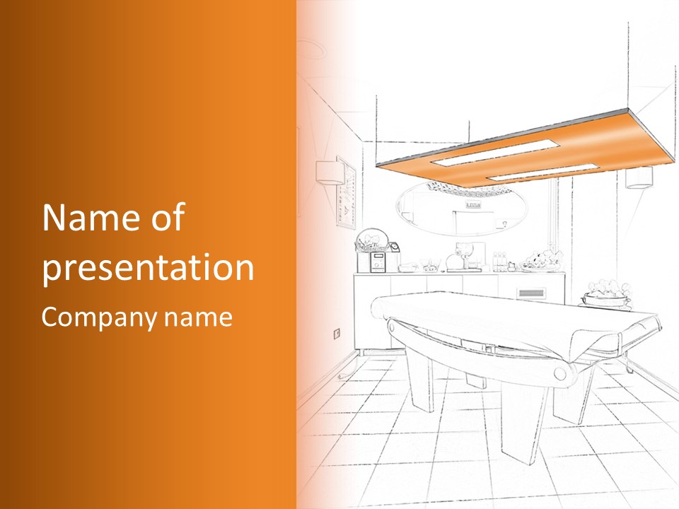 Spa Table Bed PowerPoint Template