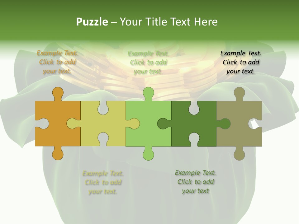 Gold Salary Closeup PowerPoint Template