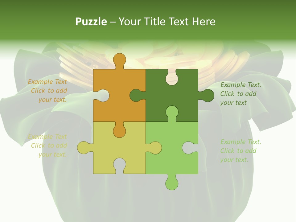 Gold Salary Closeup PowerPoint Template