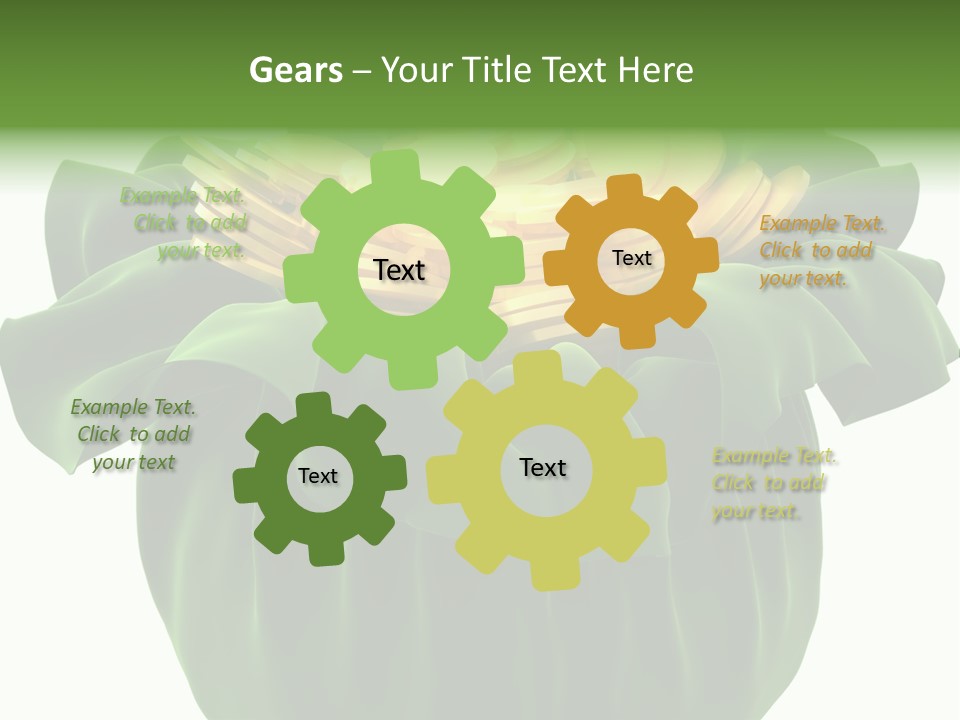 Gold Salary Closeup PowerPoint Template