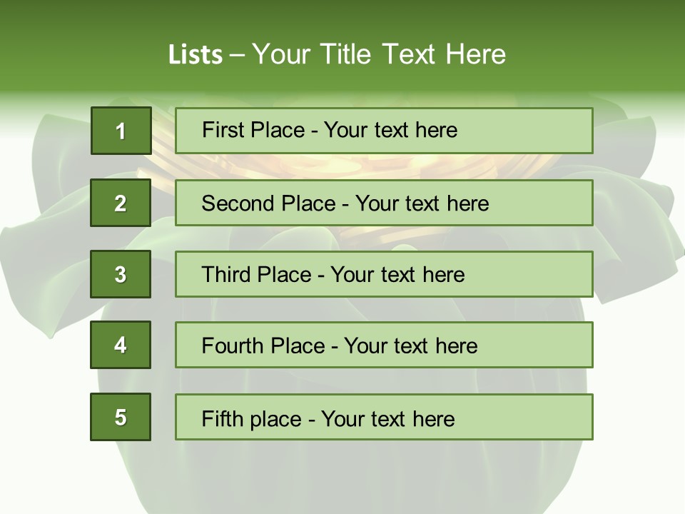 Gold Salary Closeup PowerPoint Template