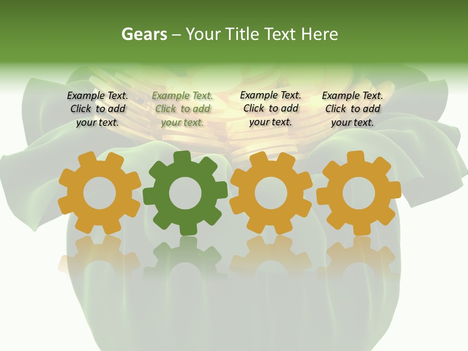 Gold Salary Closeup PowerPoint Template