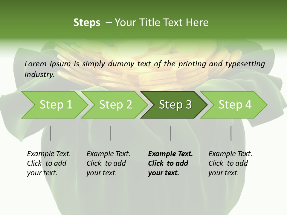 Gold Salary Closeup PowerPoint Template