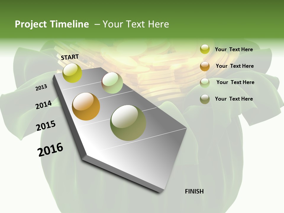 Gold Salary Closeup PowerPoint Template