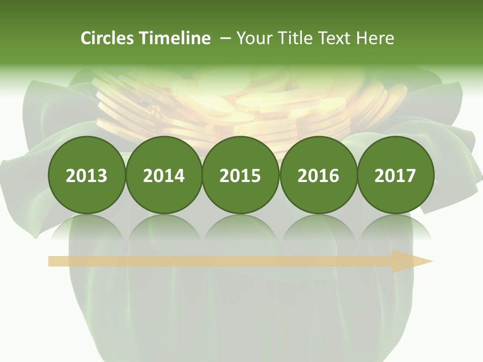 Gold Salary Closeup PowerPoint Template