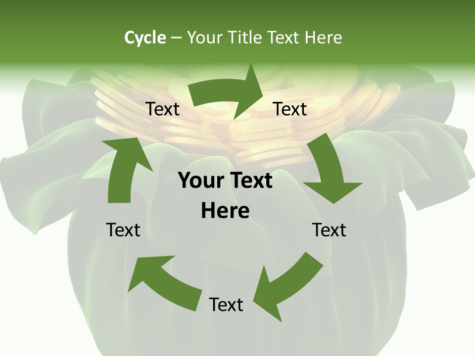 Gold Salary Closeup PowerPoint Template