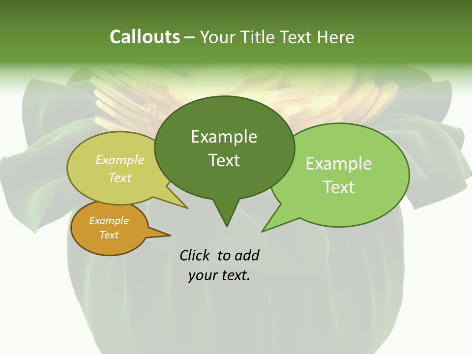 Gold Salary Closeup PowerPoint Template