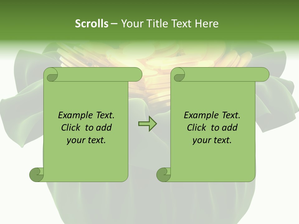 Gold Salary Closeup PowerPoint Template