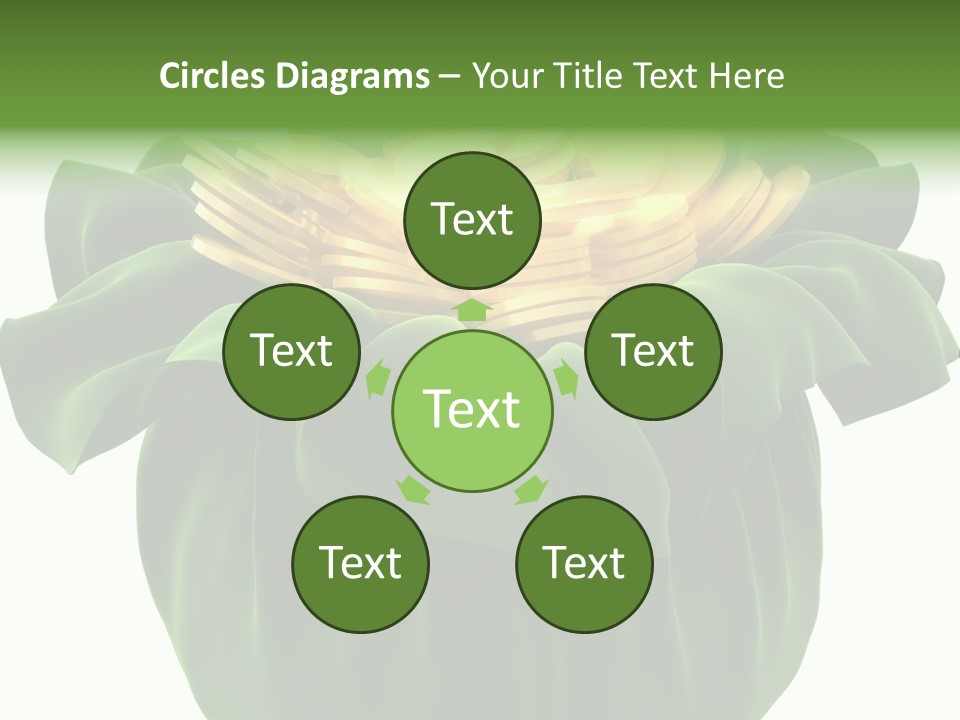 Gold Salary Closeup PowerPoint Template