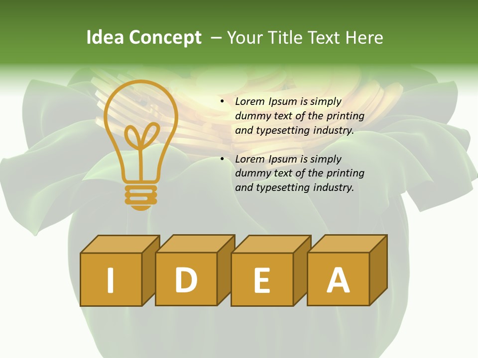 Gold Salary Closeup PowerPoint Template