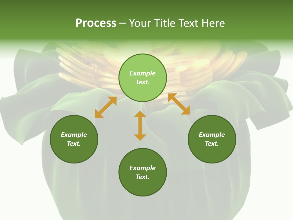 Gold Salary Closeup PowerPoint Template