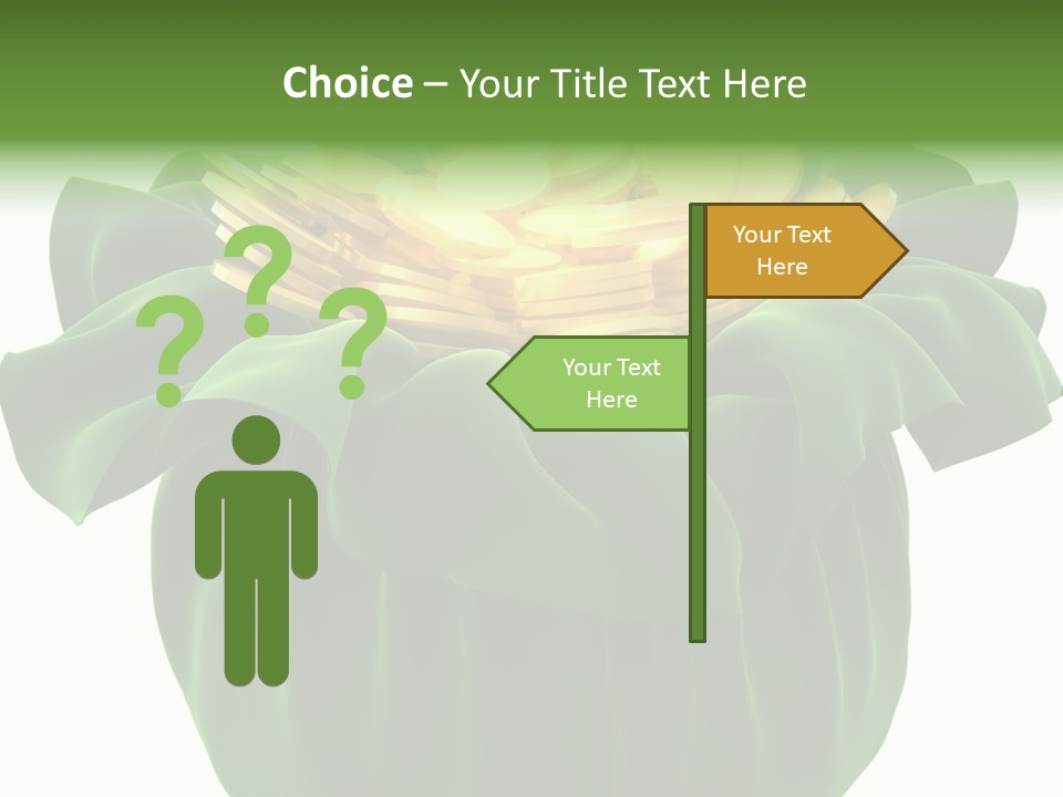 Gold Salary Closeup PowerPoint Template