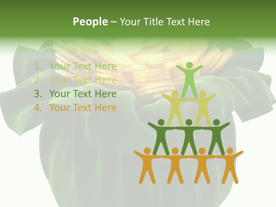 Gold Salary Closeup PowerPoint Template