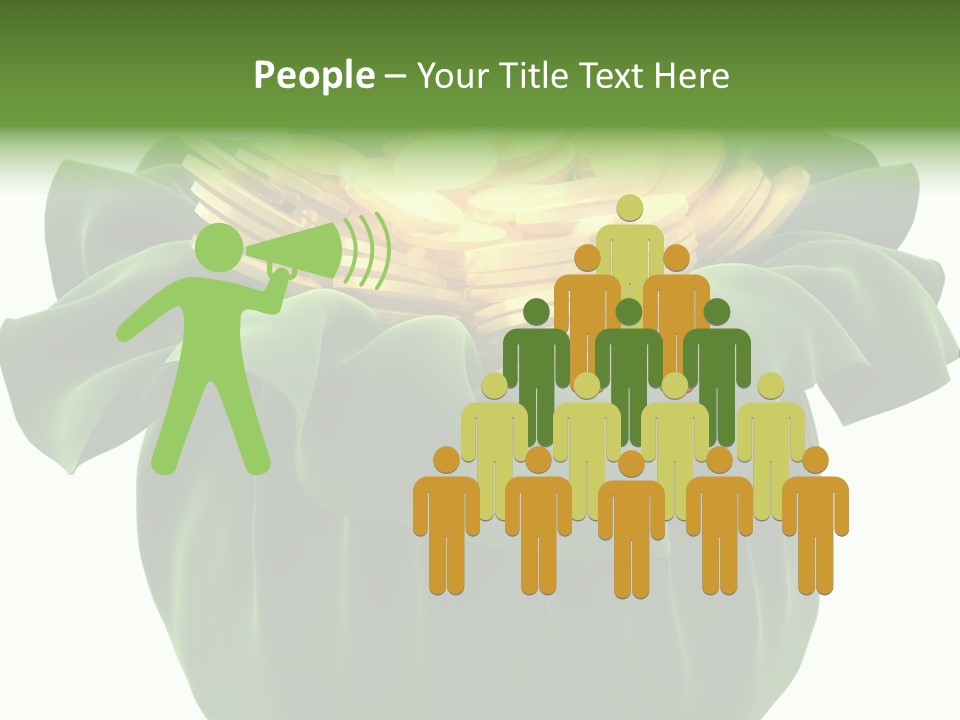 Gold Salary Closeup PowerPoint Template