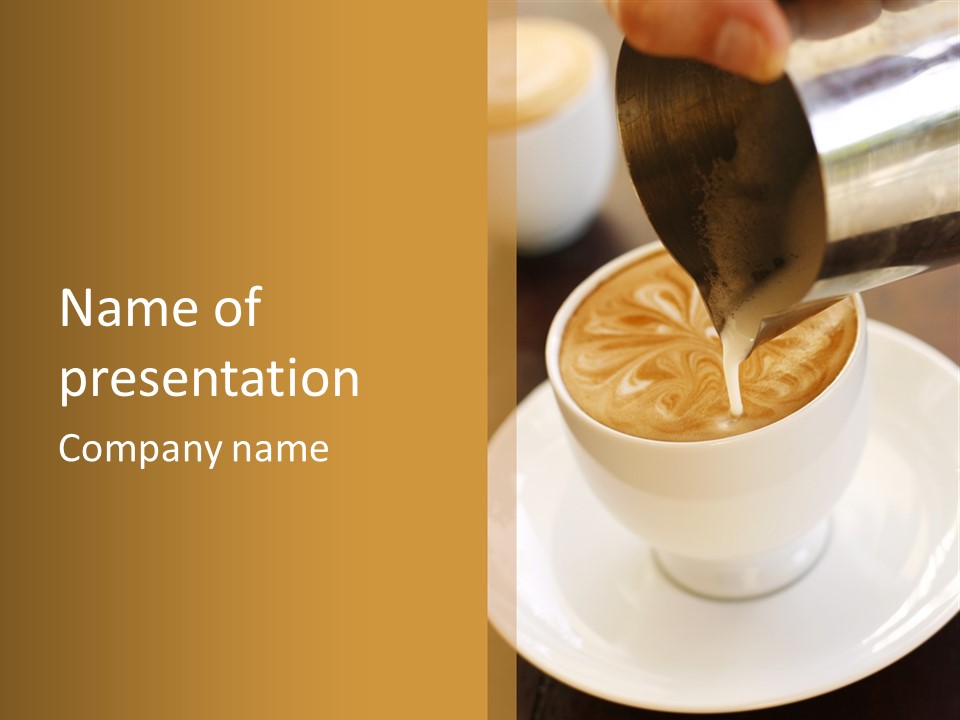 Cafe Dishware Refreshment PowerPoint Template