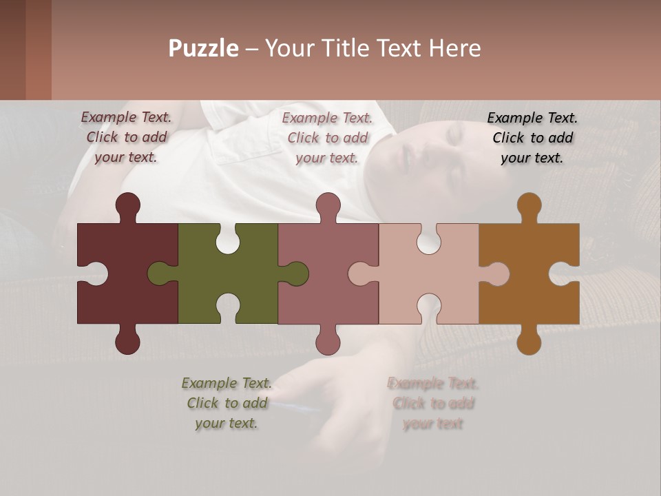 A Man Laying On A Couch With His Eyes Closed PowerPoint Template