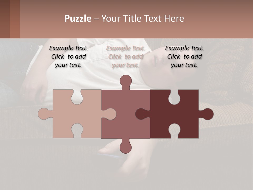 A Man Laying On A Couch With His Eyes Closed PowerPoint Template