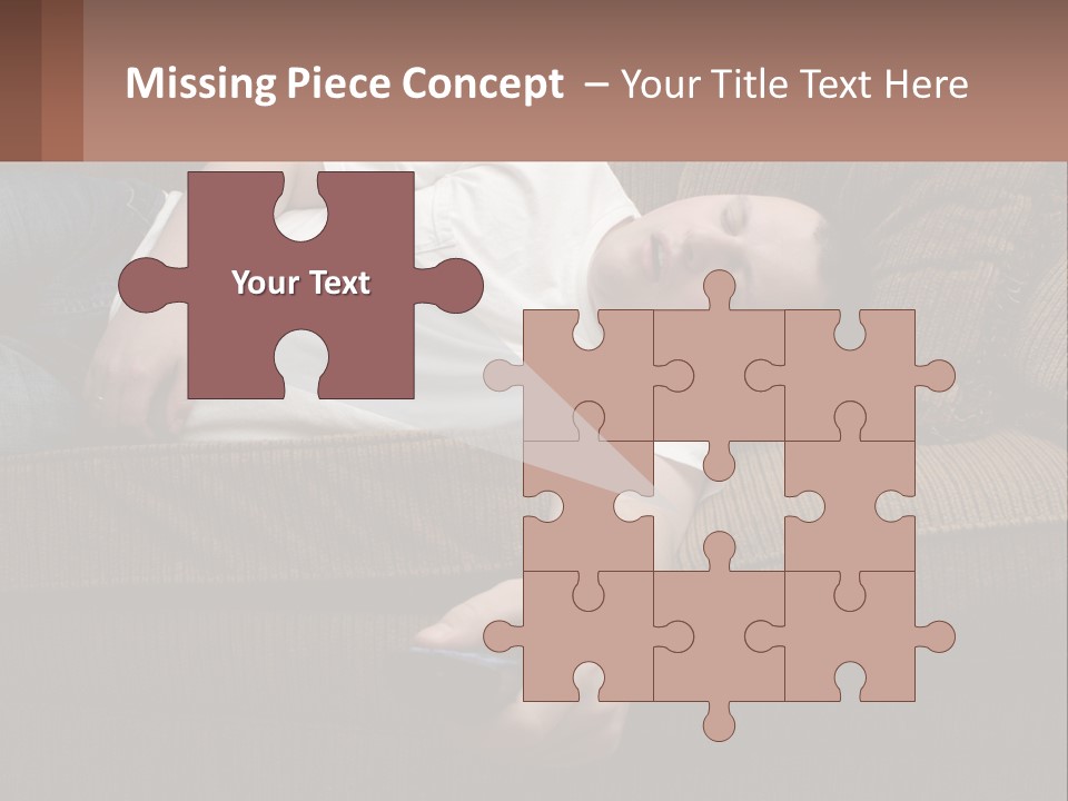 A Man Laying On A Couch With His Eyes Closed PowerPoint Template