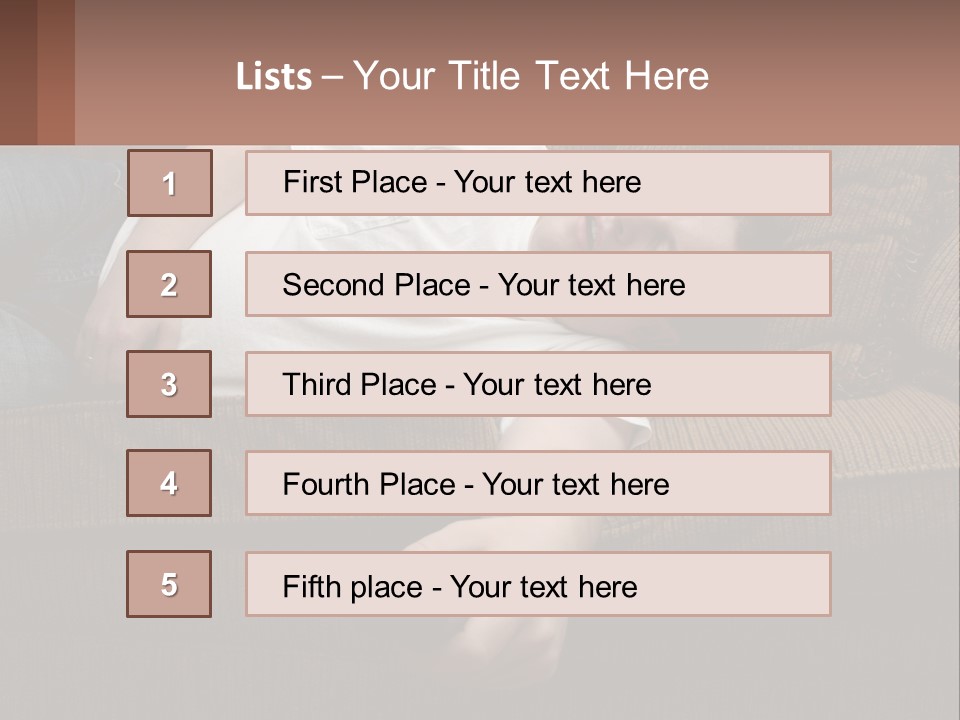 A Man Laying On A Couch With His Eyes Closed PowerPoint Template