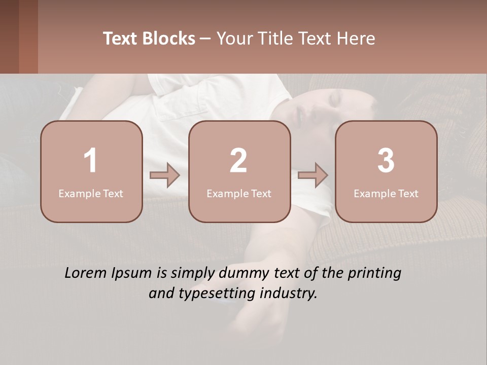 A Man Laying On A Couch With His Eyes Closed PowerPoint Template