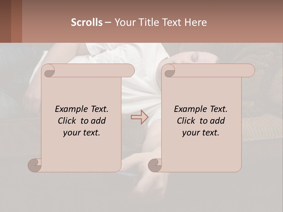 A Man Laying On A Couch With His Eyes Closed PowerPoint Template