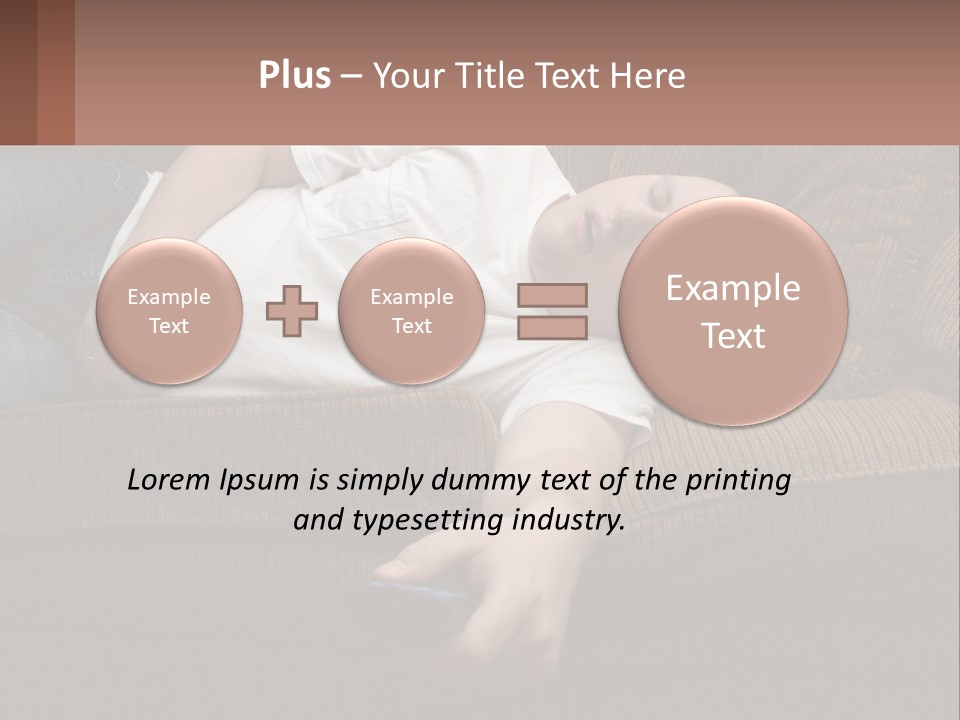 A Man Laying On A Couch With His Eyes Closed PowerPoint Template