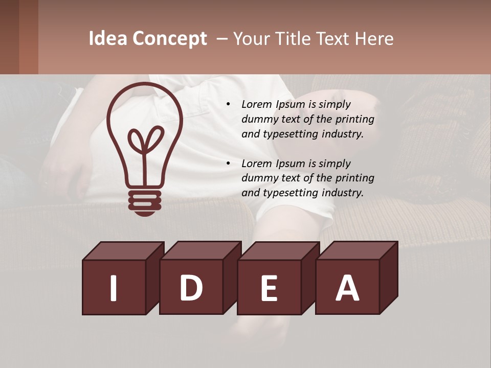 A Man Laying On A Couch With His Eyes Closed PowerPoint Template