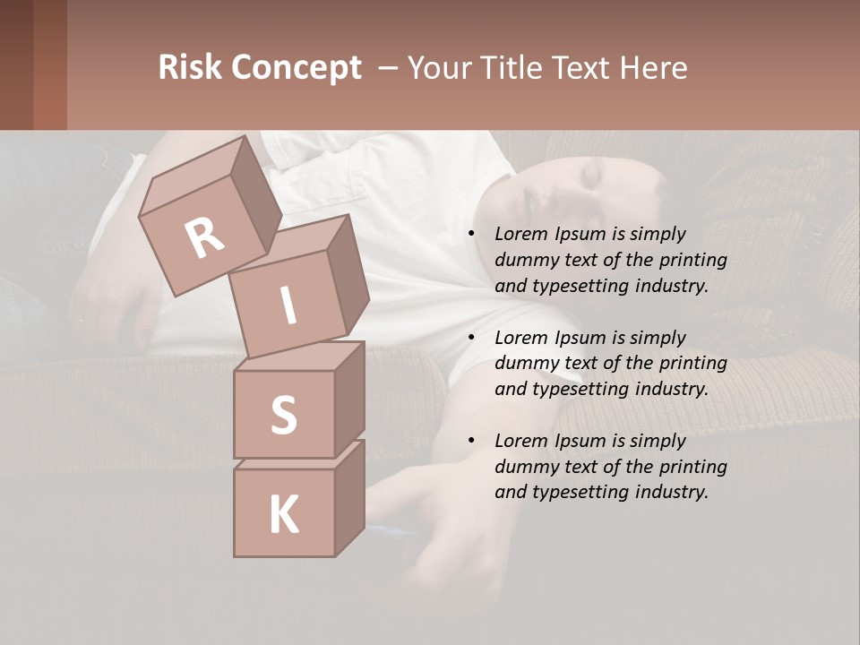 A Man Laying On A Couch With His Eyes Closed PowerPoint Template