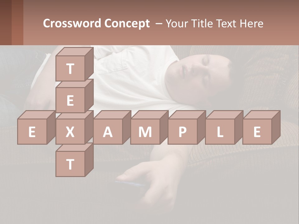 A Man Laying On A Couch With His Eyes Closed PowerPoint Template