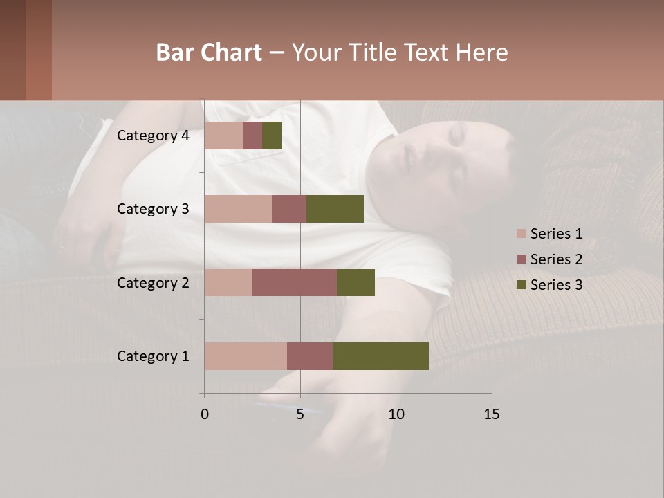 A Man Laying On A Couch With His Eyes Closed PowerPoint Template