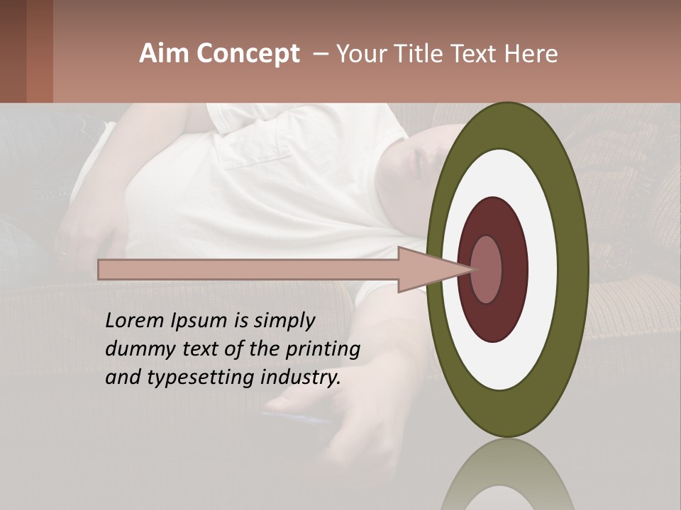 A Man Laying On A Couch With His Eyes Closed PowerPoint Template