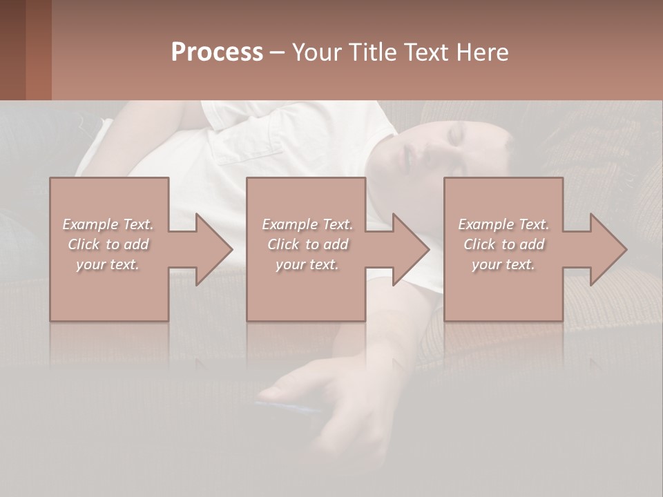 A Man Laying On A Couch With His Eyes Closed PowerPoint Template
