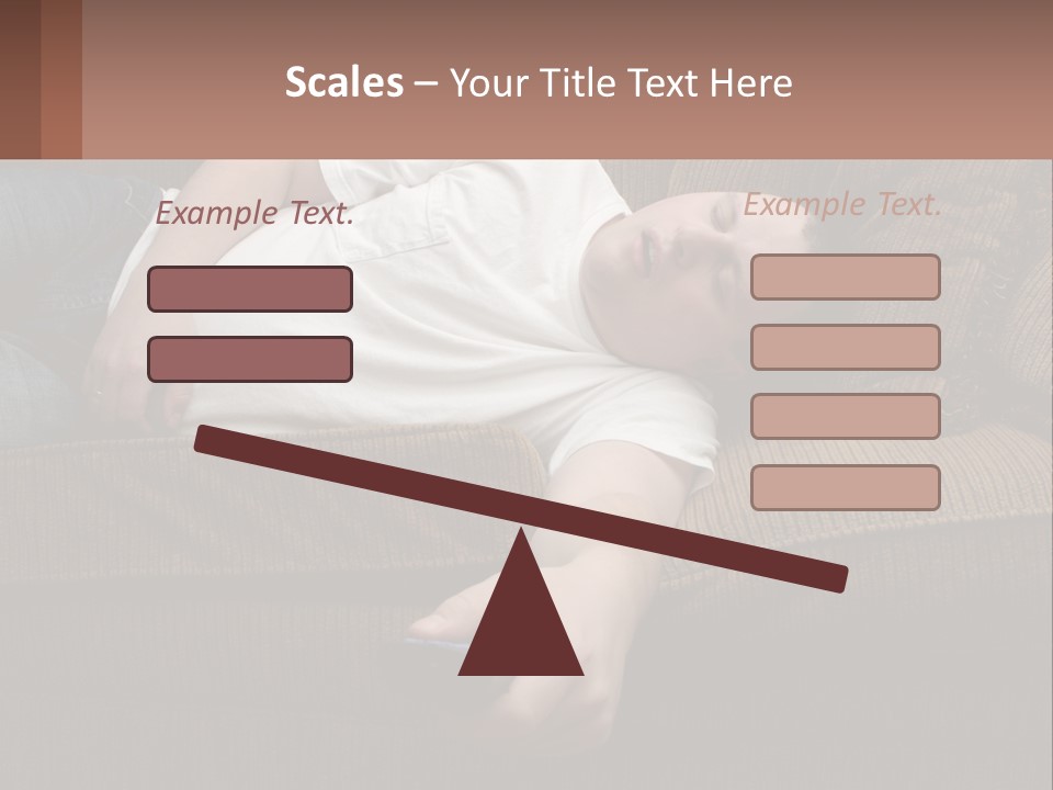 A Man Laying On A Couch With His Eyes Closed PowerPoint Template