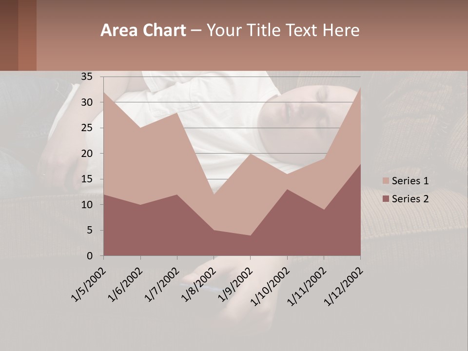 A Man Laying On A Couch With His Eyes Closed PowerPoint Template