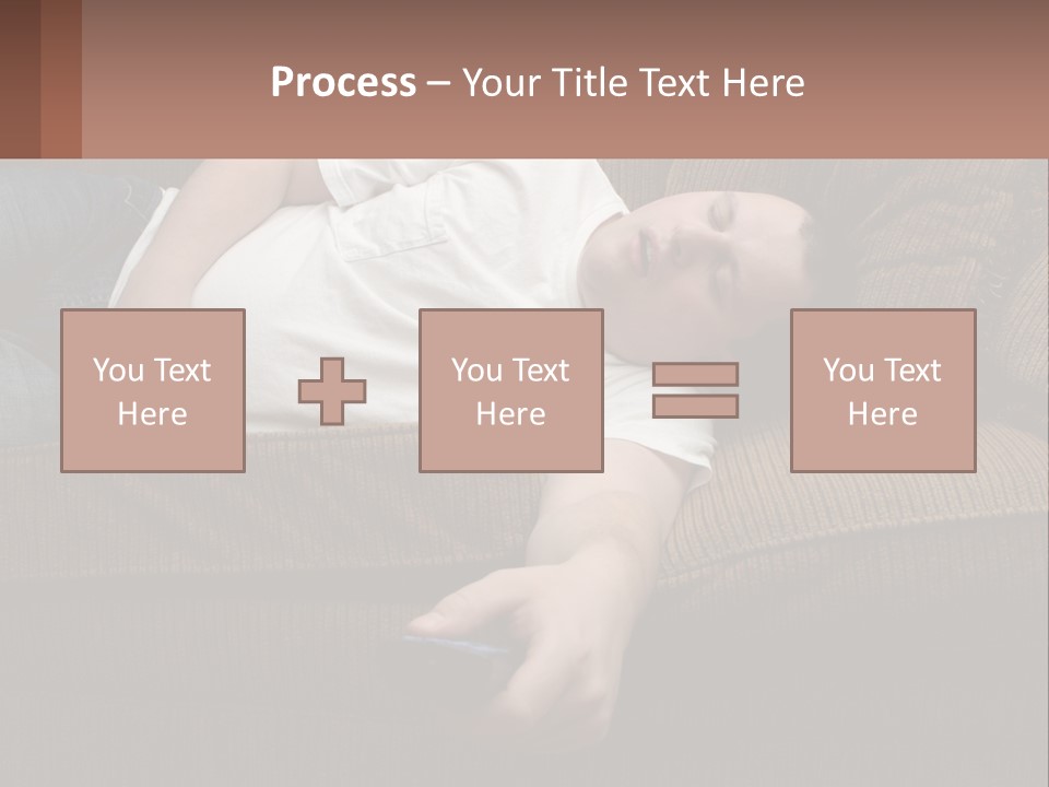 A Man Laying On A Couch With His Eyes Closed PowerPoint Template