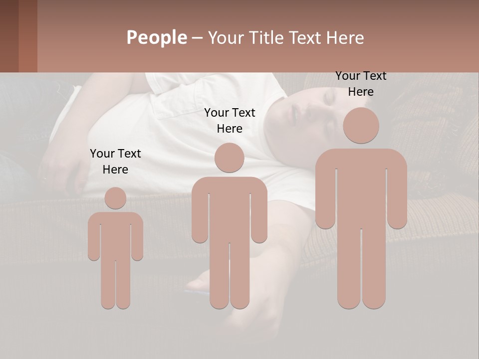 A Man Laying On A Couch With His Eyes Closed PowerPoint Template