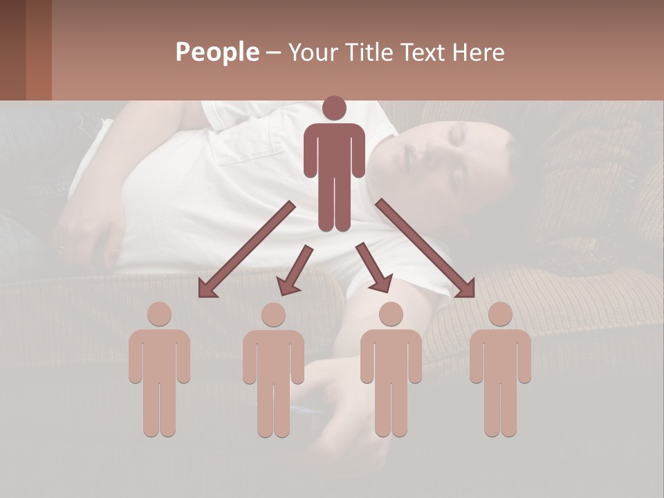 A Man Laying On A Couch With His Eyes Closed PowerPoint Template