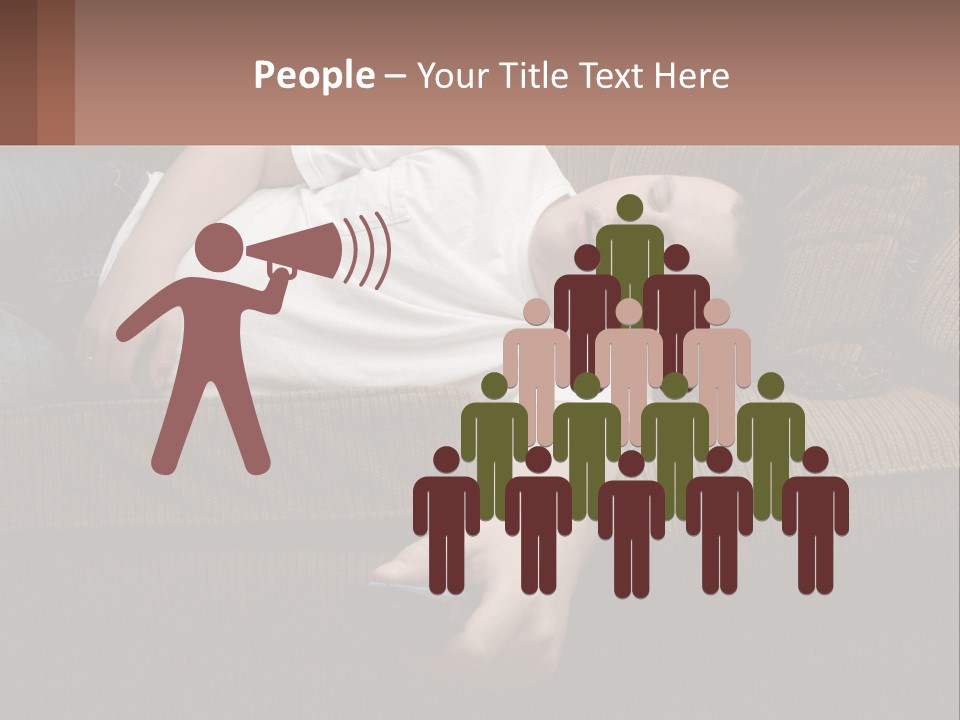 A Man Laying On A Couch With His Eyes Closed PowerPoint Template