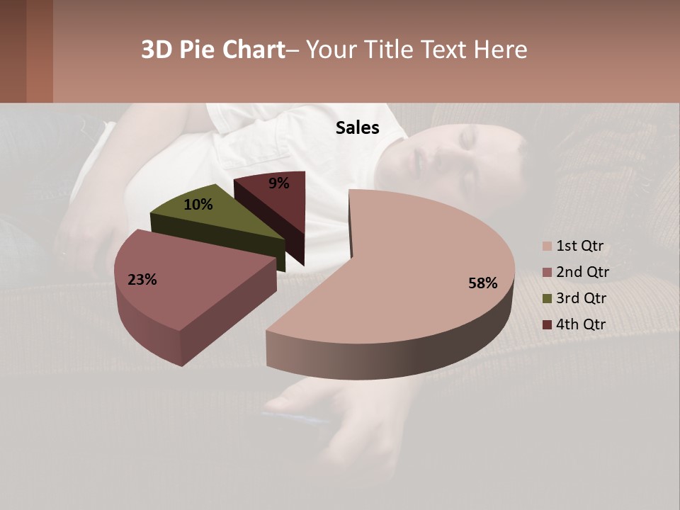 A Man Laying On A Couch With His Eyes Closed PowerPoint Template