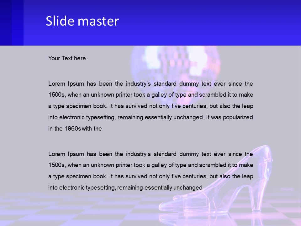 Slipper Cinderella Party PowerPoint Template