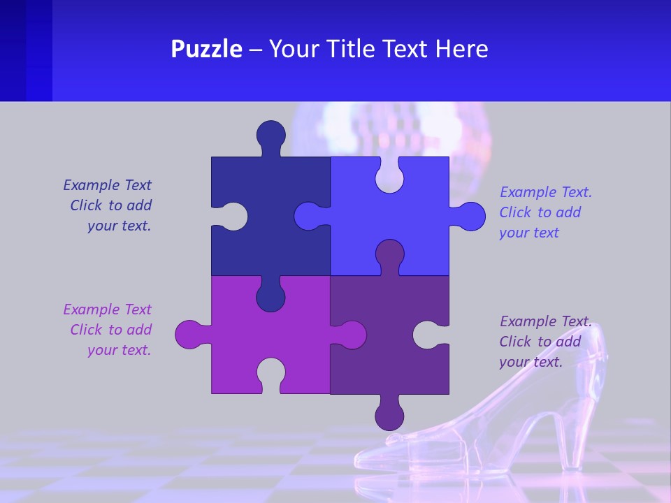 Slipper Cinderella Party PowerPoint Template