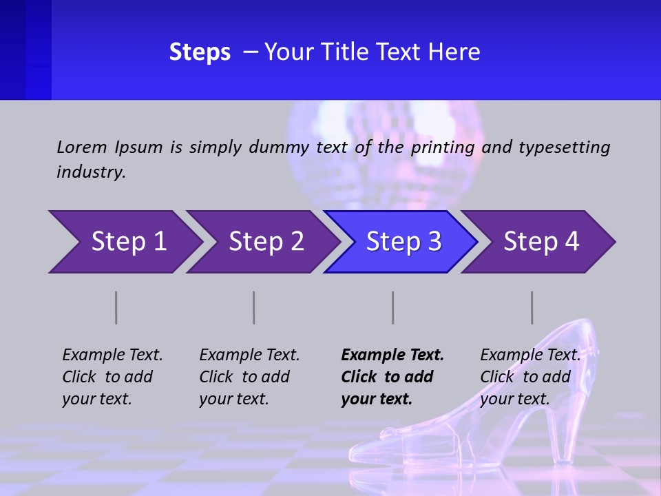 Slipper Cinderella Party PowerPoint Template