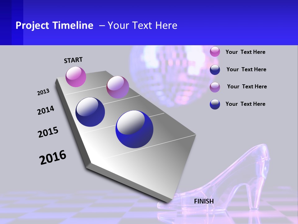 Slipper Cinderella Party PowerPoint Template
