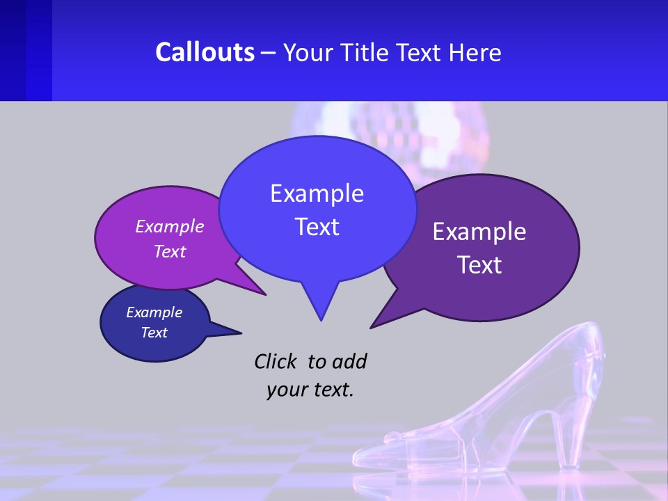 Slipper Cinderella Party PowerPoint Template