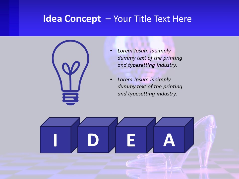 Slipper Cinderella Party PowerPoint Template